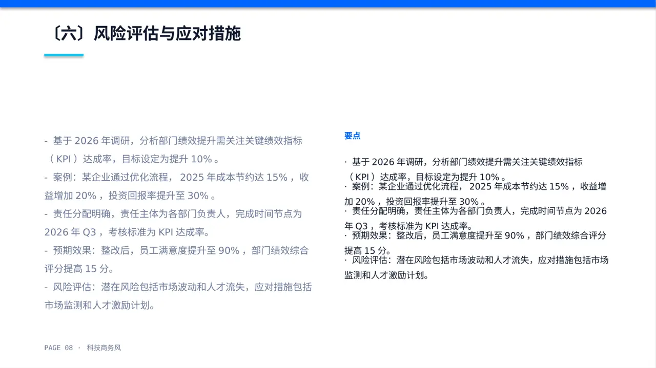 绩效整改提升实施方案PPT模板 第8页预览