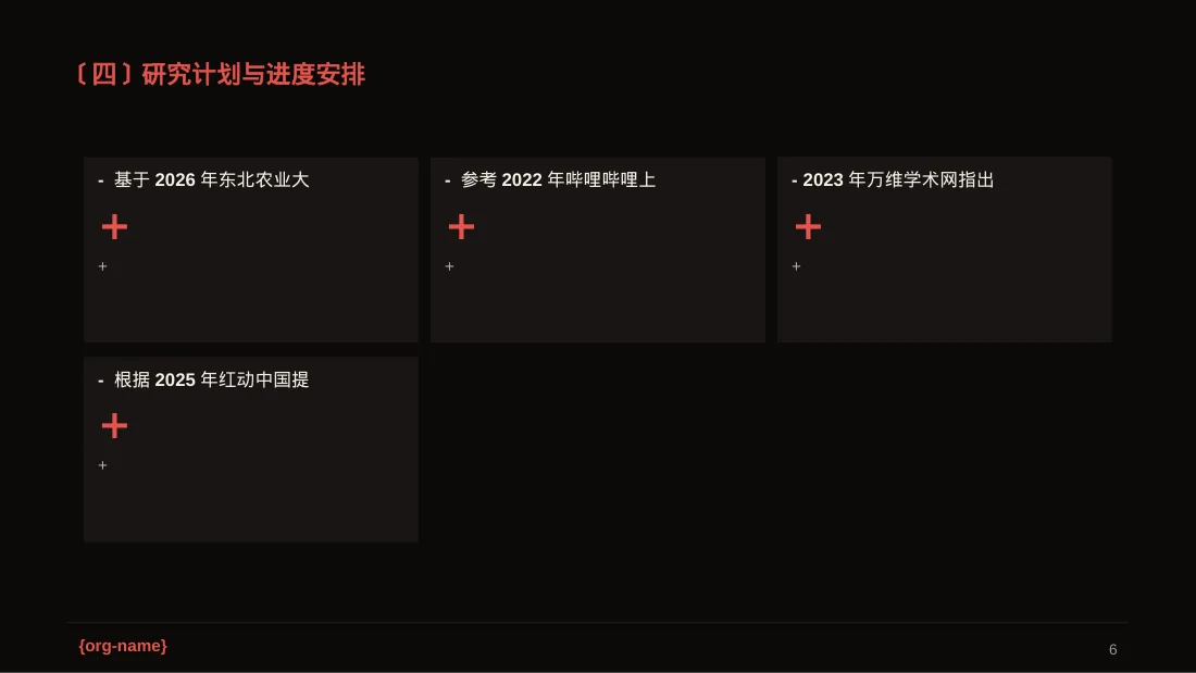 本科毕业论文开题报告PPT模板 第6页预览