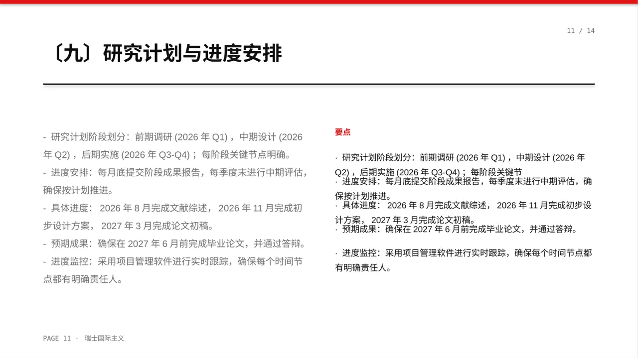 本科毕业论文开题报告PPT模板 第11页预览