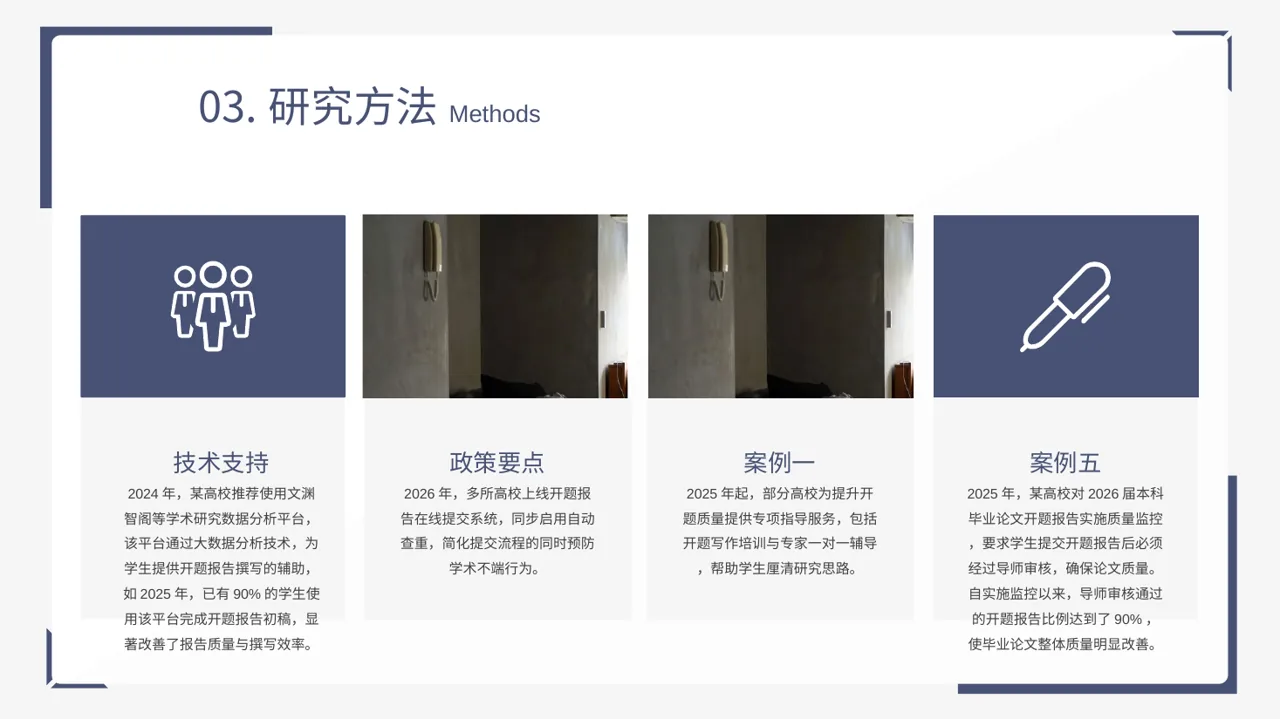 本科毕业论文开题报告PPT模板 第8页预览