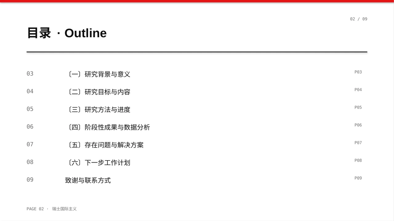 课题研究中期检查汇报PPT模板(黄蓝几何风)-4 第2页预览