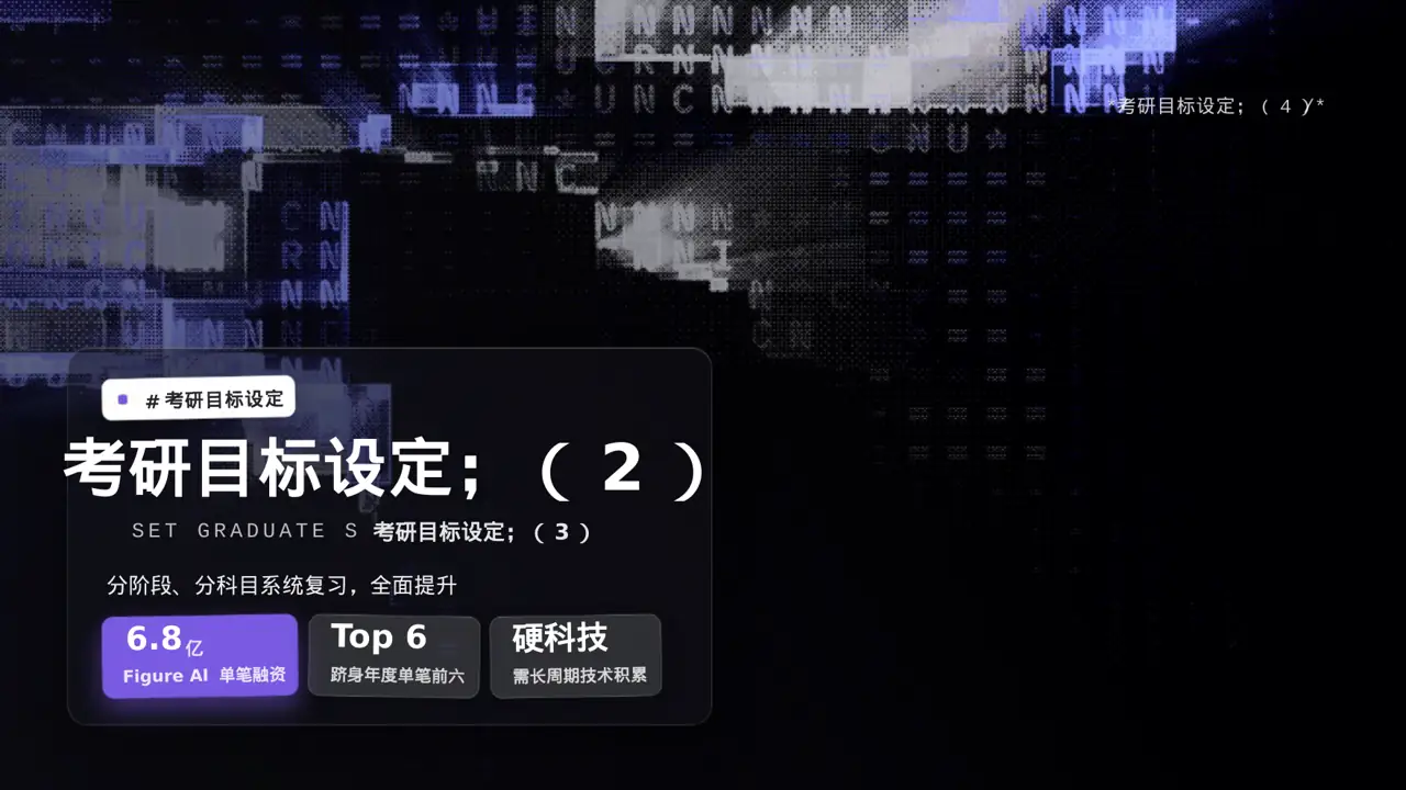 极简风考研学习规划分享PPT模板（黑白极简风） 第5页预览