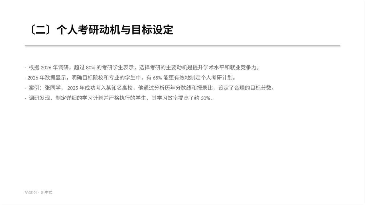 考研学习规划分享文稿 PPT模板(新中式)-2 第4页预览