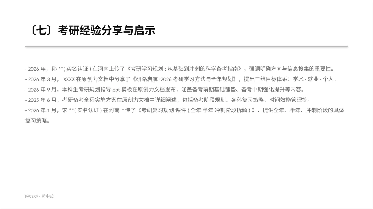考研学习规划分享文稿 PPT模板(新中式)-2 第9页预览