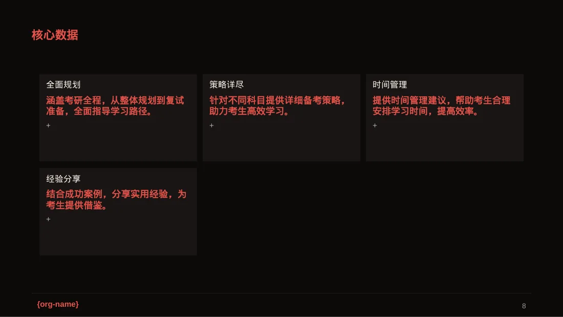 考研学习规划分享文稿PPT模板 第8页预览