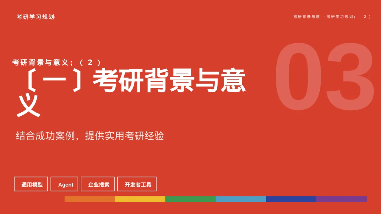 考研学习规划分享文稿 PPT模板（黄蓝几何风） 第5页预览