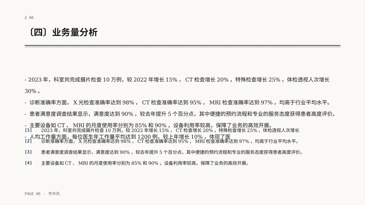 放射科业务开展总结报告 PPT模板 第6页预览