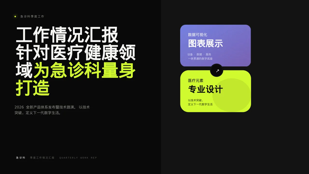 急诊科季度工作情况汇报PPT模板