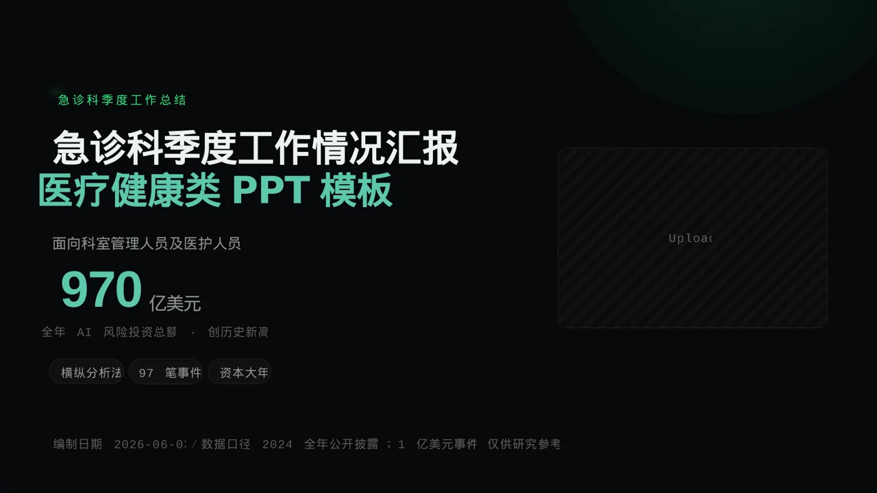急诊科季度工作情况汇报PPT模板