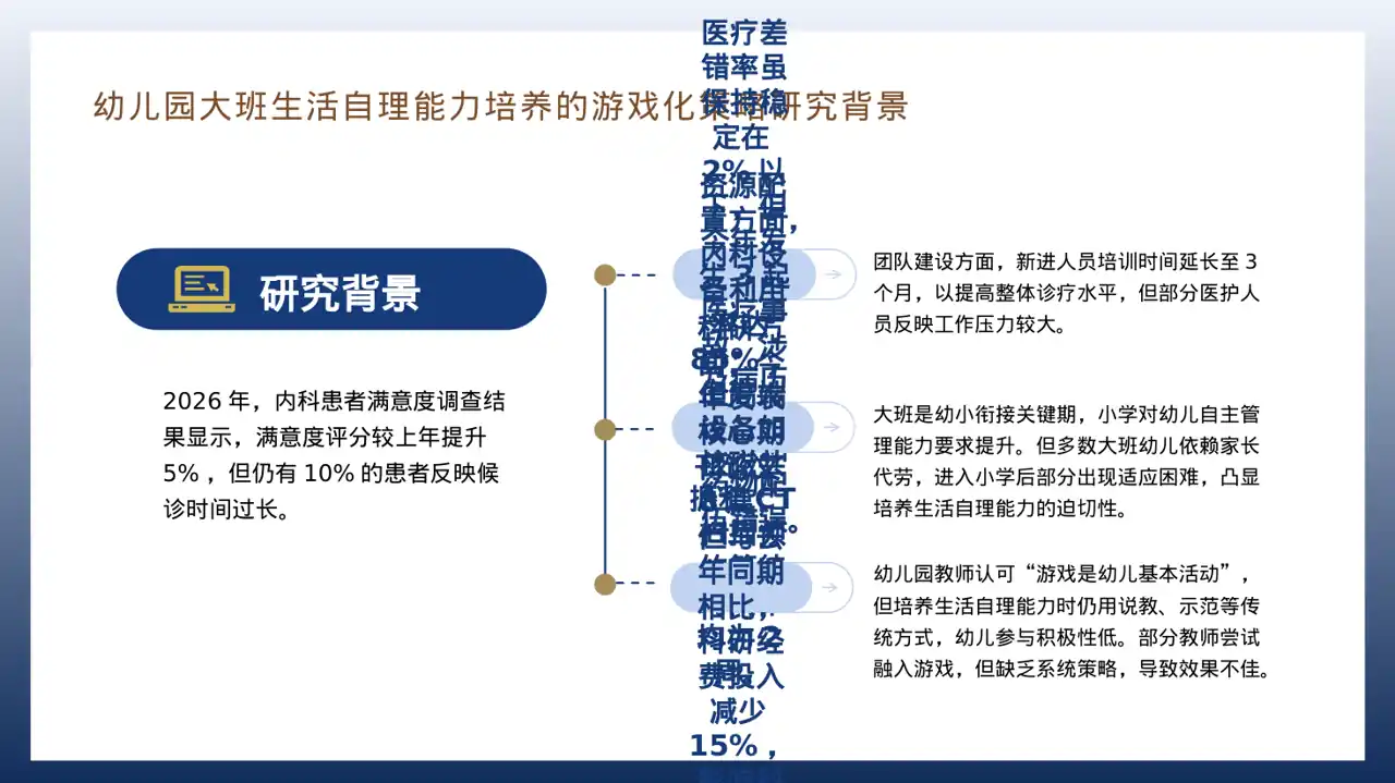 医院内科科室年度工作总结PPT模板（深蓝学术风） 第9页预览
