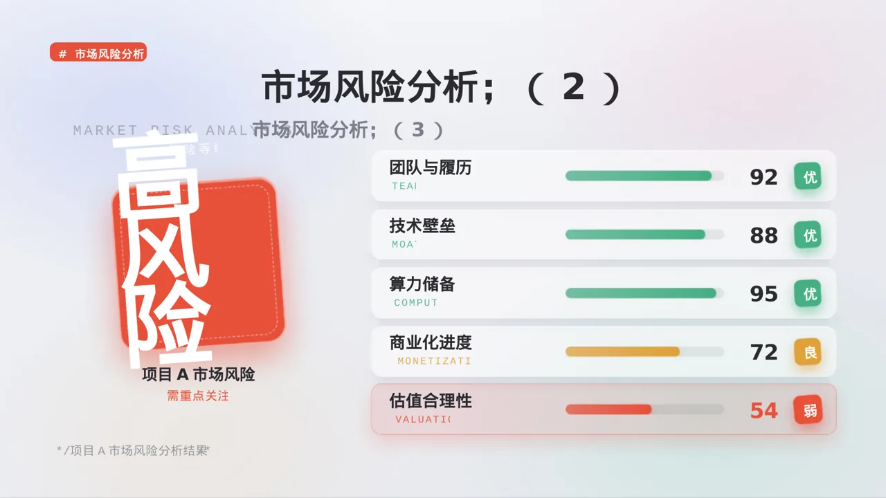 项目市场风险评估分析 PPT模板(黑白极简风) 第7页预览