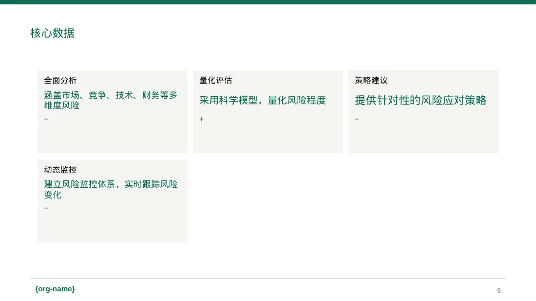 项目市场风险评估分析PPT模板 第9页预览