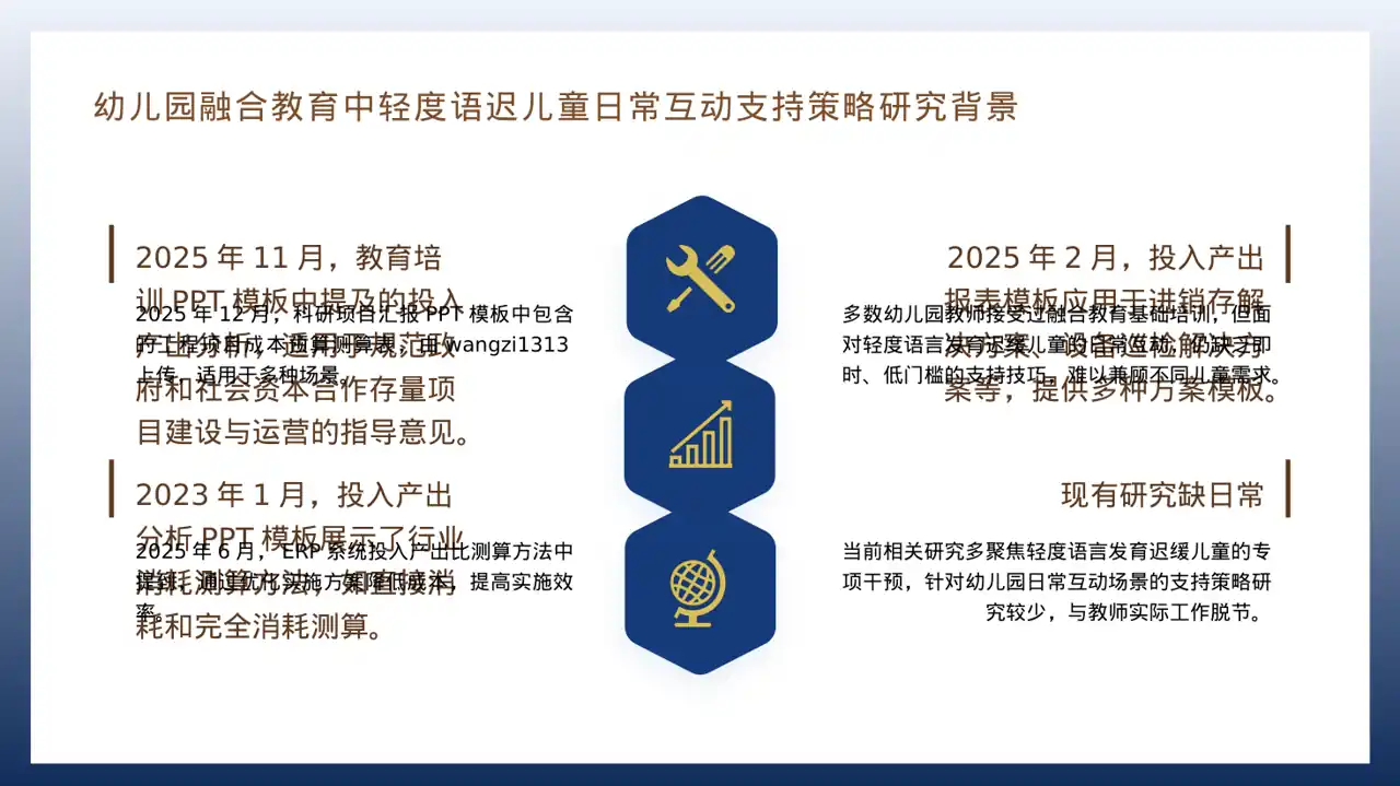 项目投入产出测算汇报PPT模板 第4页预览