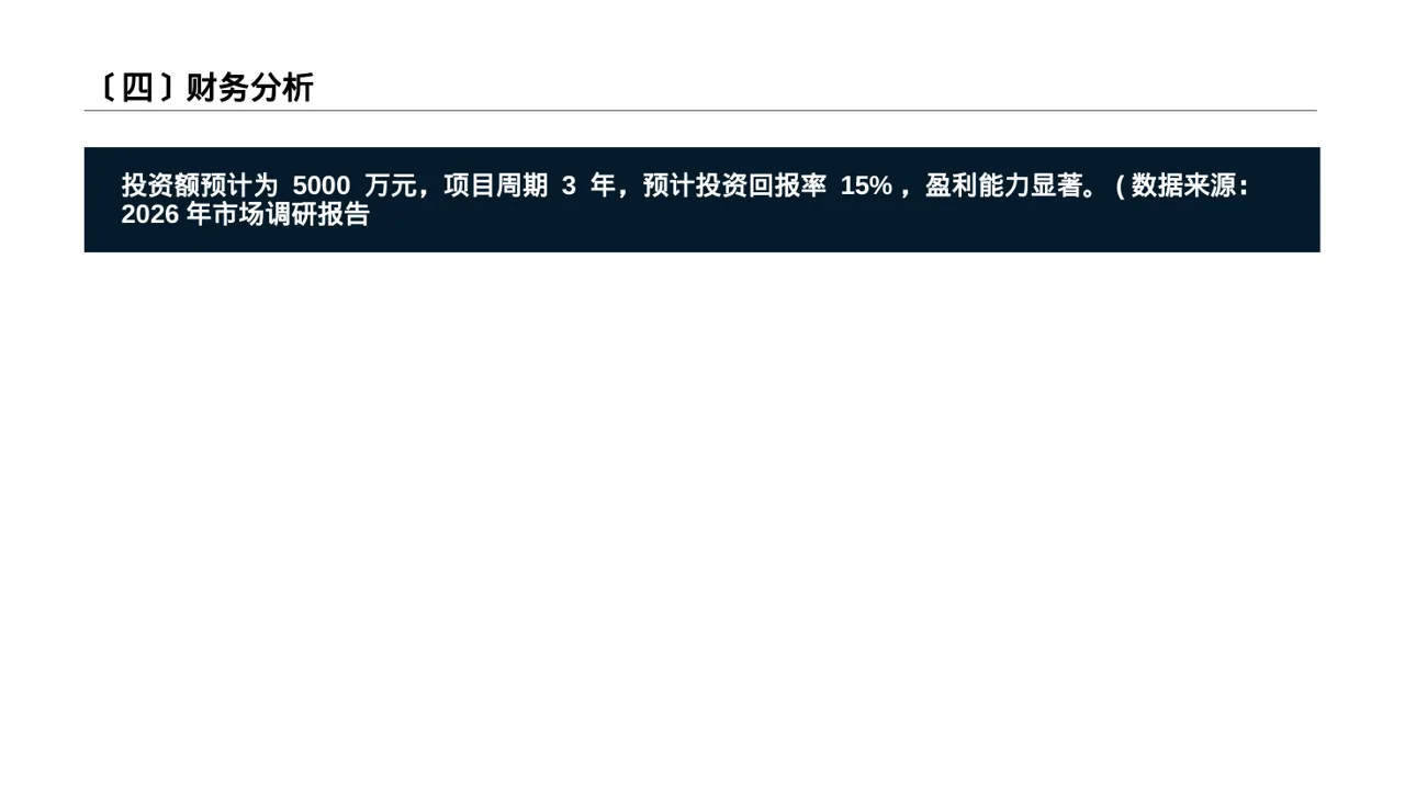 项目投资可行性研究报告PPT模板（黑白极简风）-2 第5页预览