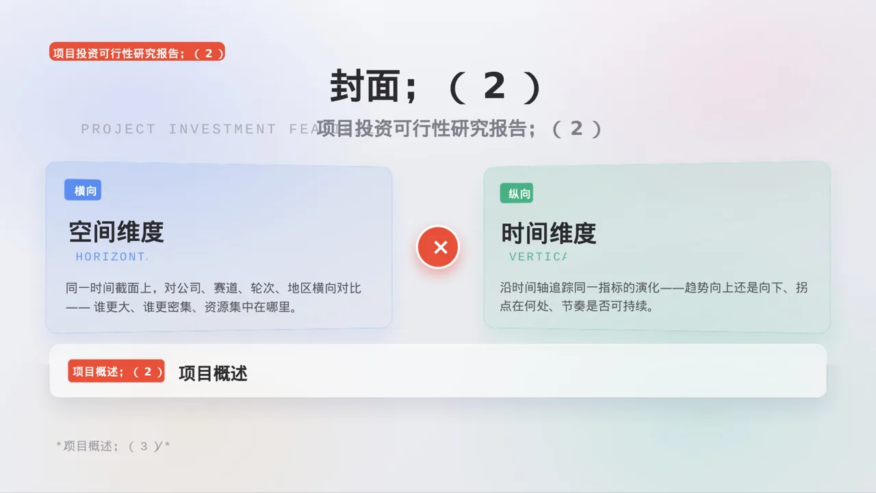 极简风项目投资可行性研究报告PPT模板 第3页预览