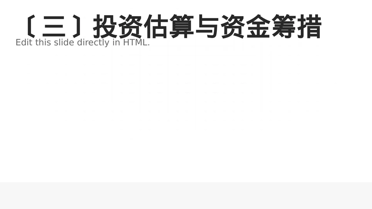 项目投资可行性研究报告PPT模板 第4页预览
