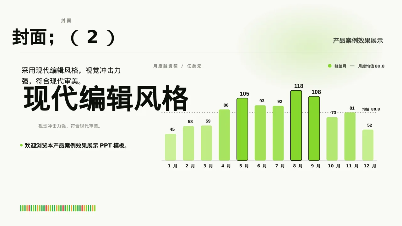 现代编辑风产品案例效果展示PPT模板 第3页预览