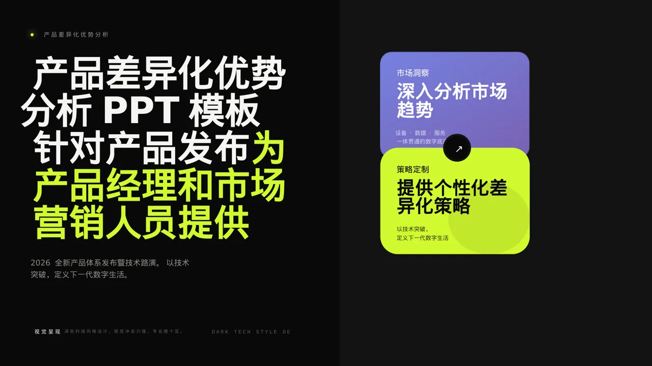 产品差异化优势分析PPT模板