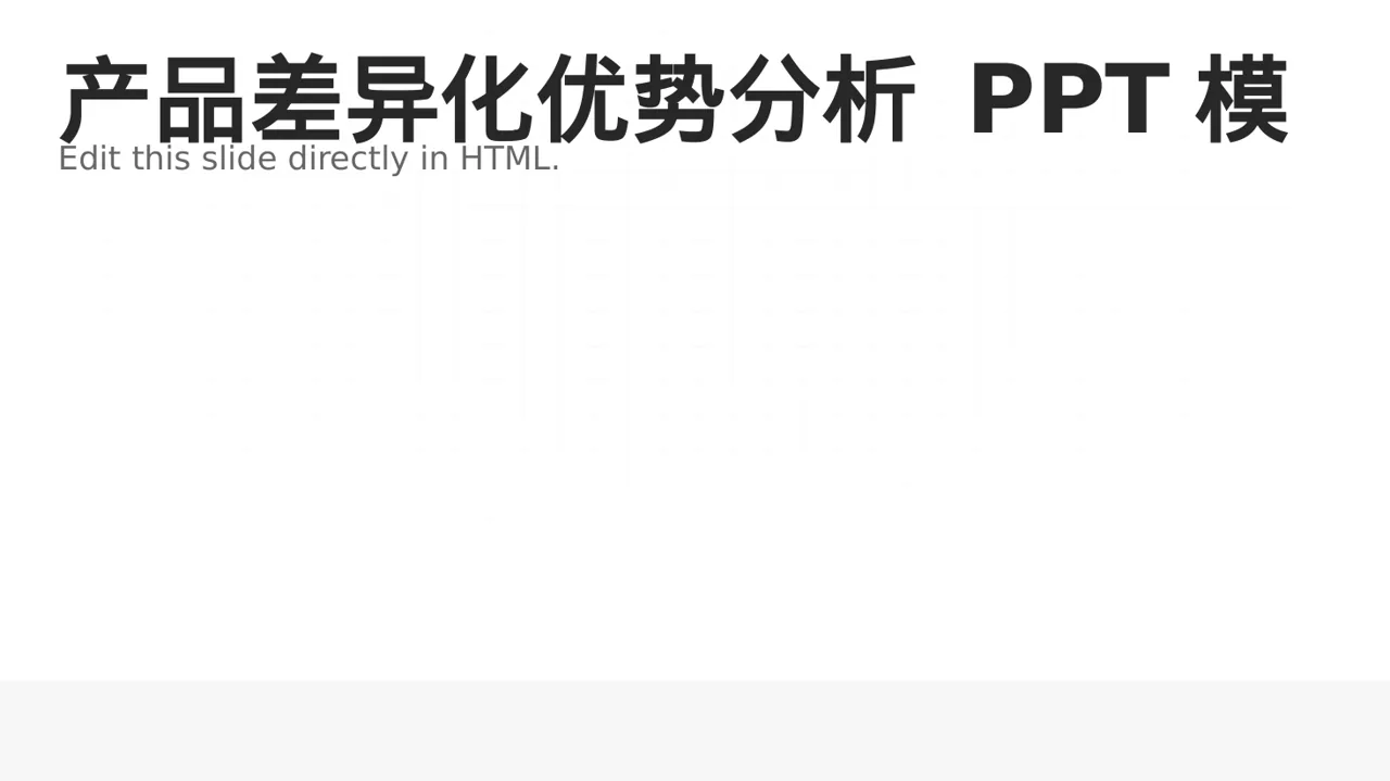 产品差异化优势分析 PPT模板