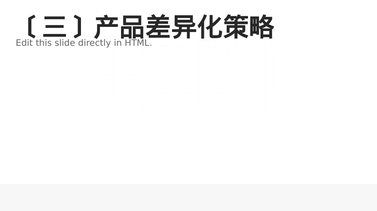 产品差异化优势分析 PPT模板 第4页预览