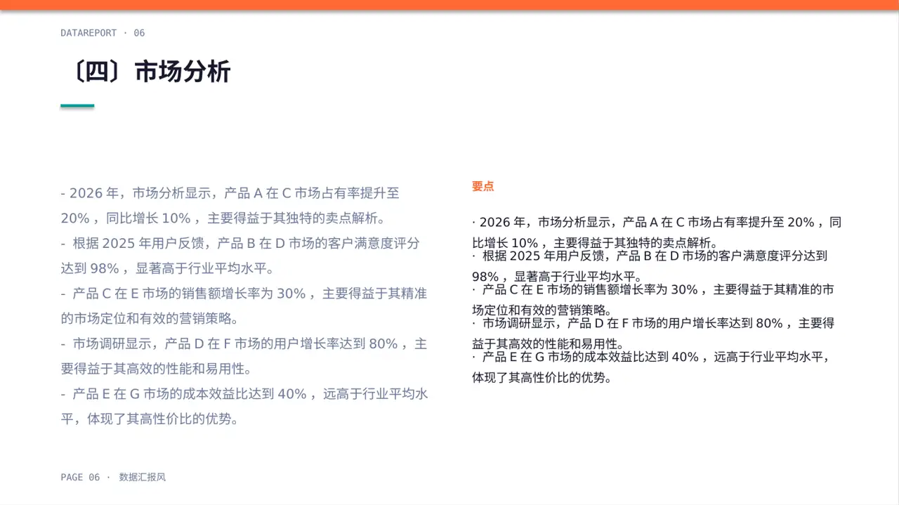 产品核心卖点包装展示 PPT模板（数据图表风）-3 第6页预览