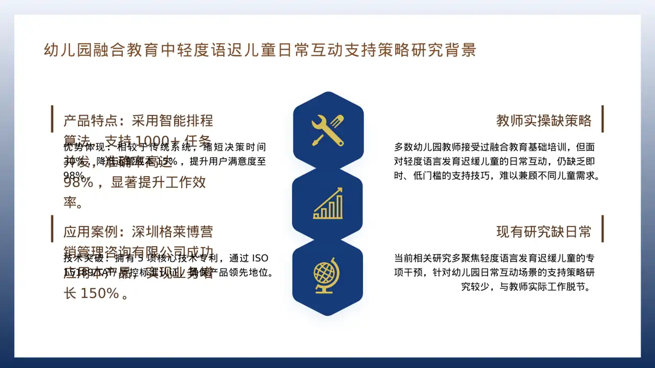 产品适用场景介绍展示PPT模板（深蓝学术风） 第4页预览