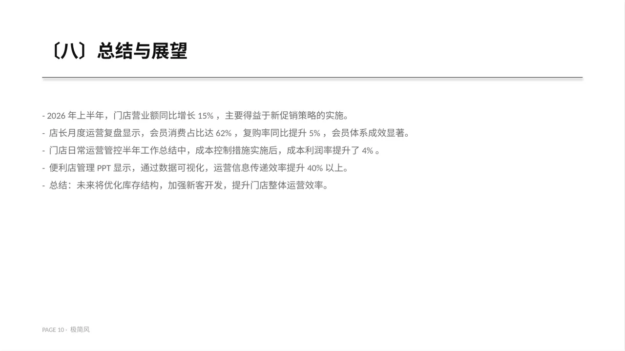 单店日常运营管理报告 PPT模板 第10页预览