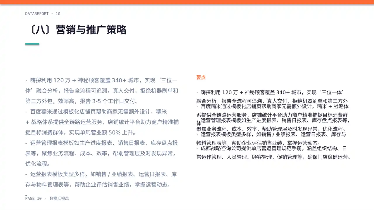 单店日常运营管理报告PPT模板 第10页预览