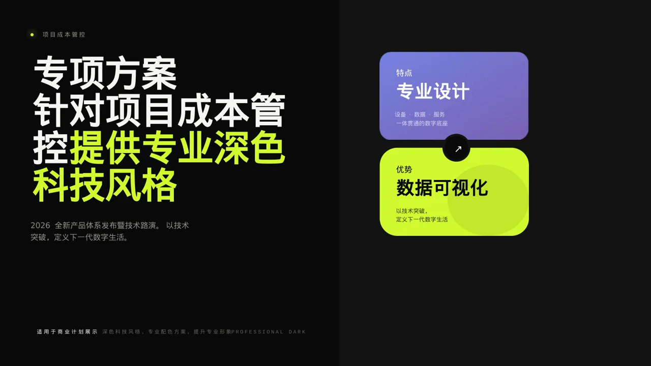 项目成本管控专项方案 PPT模板