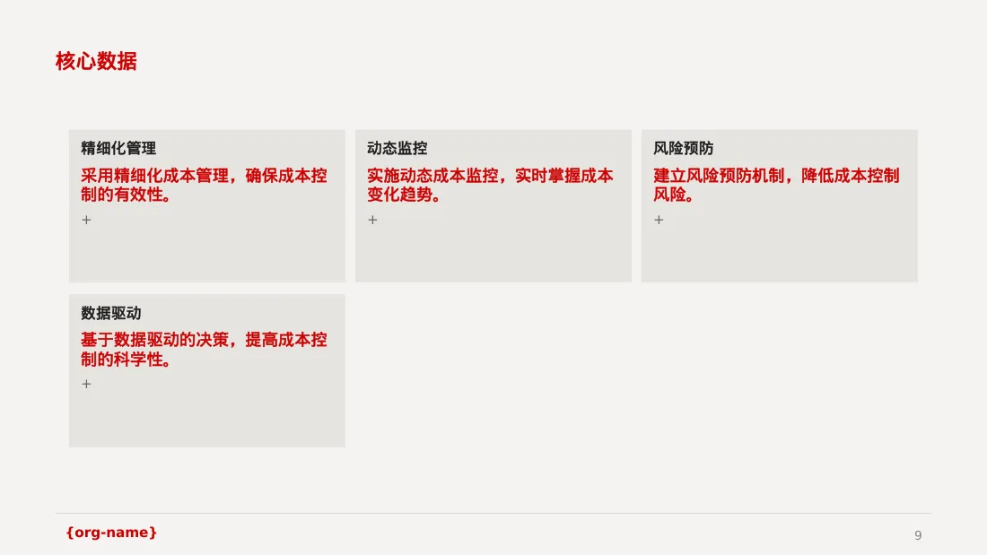 项目成本管控专项方案 PPT模板（黄蓝几何风）-3 第9页预览