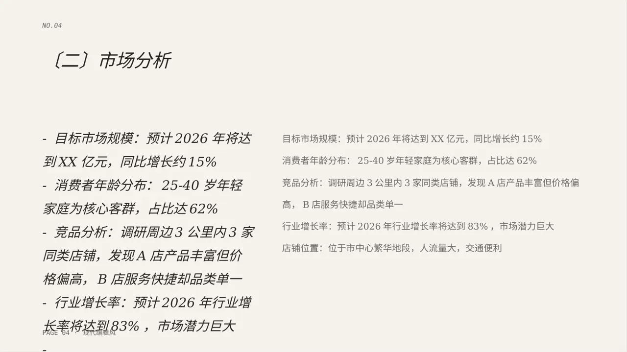 线下新店开业策划方案 PPT模板（红黑杂志风） 第4页预览