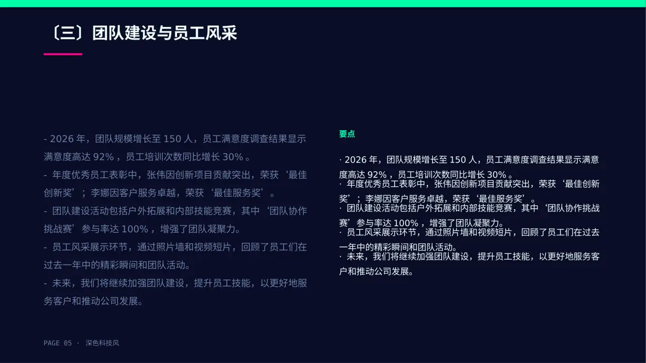 公司年度经营总结年会PPT模板 第5页预览