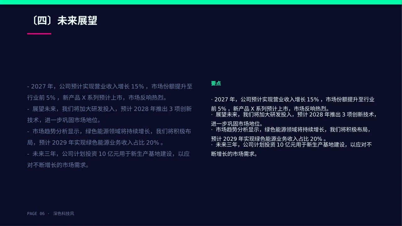 公司年度经营总结年会PPT模板 第6页预览