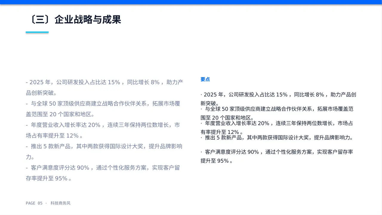 行业峰会企业发言PPT模板 第5页预览