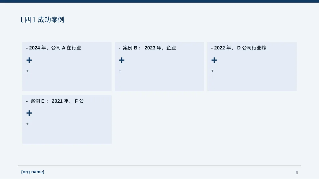行业峰会企业发言 PPT模板 第6页预览