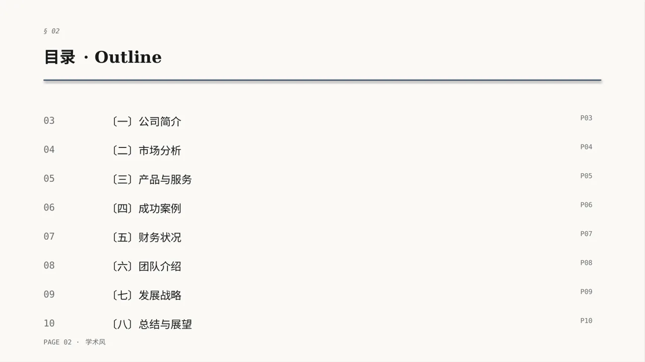 集团高层对外演讲专用版式PPT模板 第2页预览
