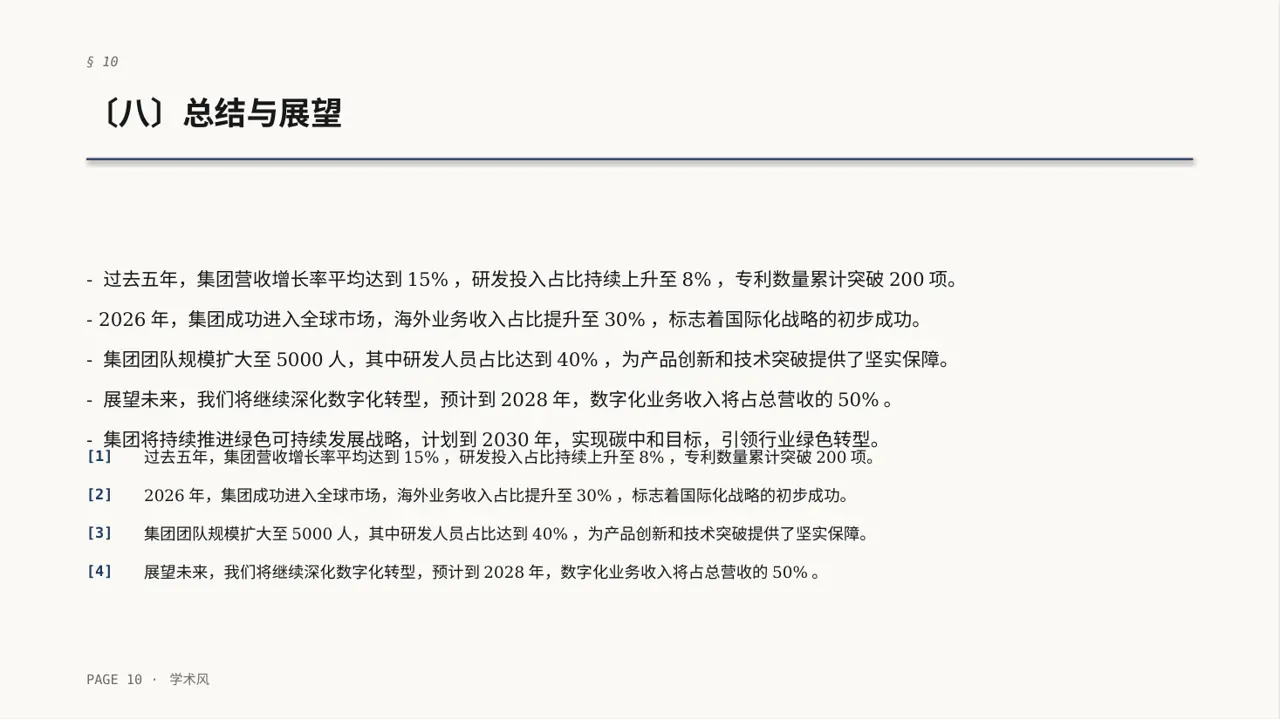 集团高层对外演讲专用版式PPT模板 第10页预览