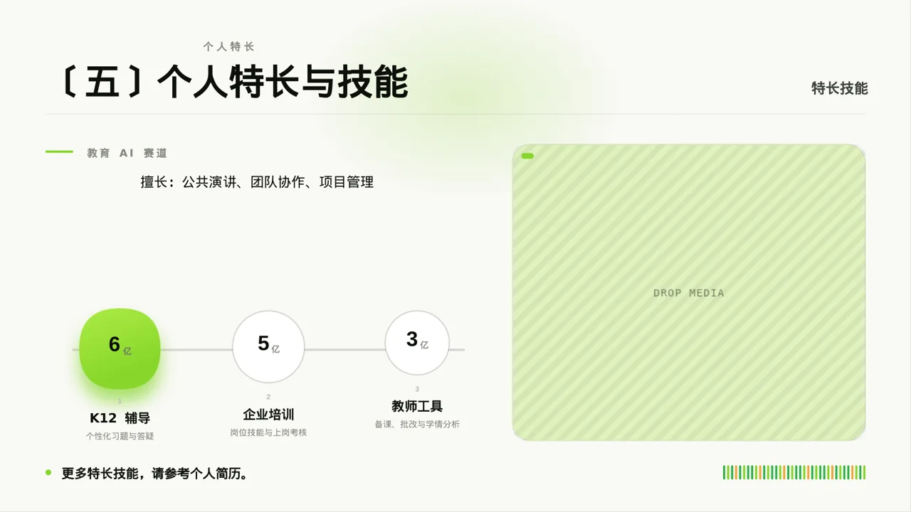 高校专区 评优评先个人介绍模板（红黑杂志风） 第6页预览
