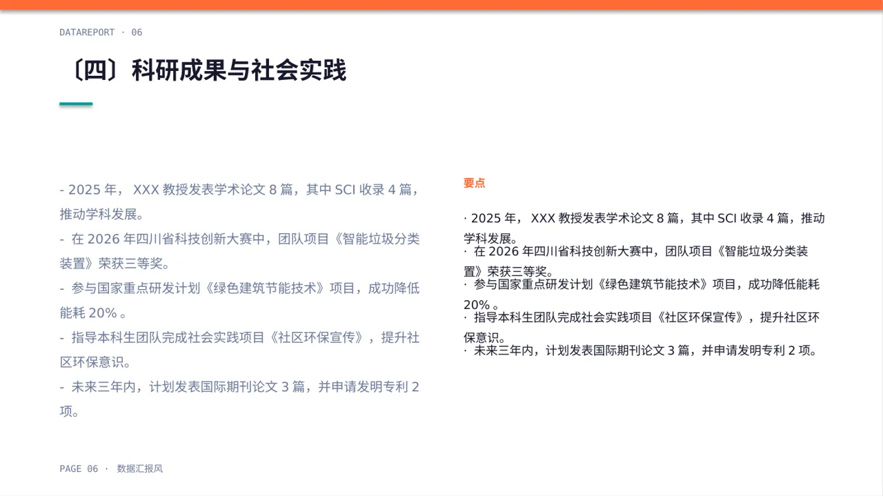 高校专区评优评先个人介绍PPT模板（数据图表风）-2 第6页预览