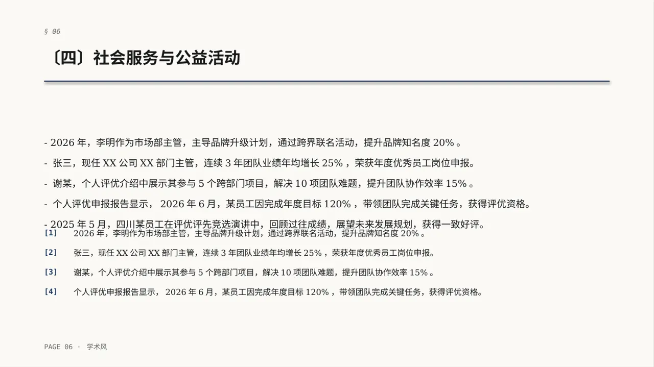 高校专区评优评先个人介绍PPT模板（深蓝学术风）-2 第6页预览