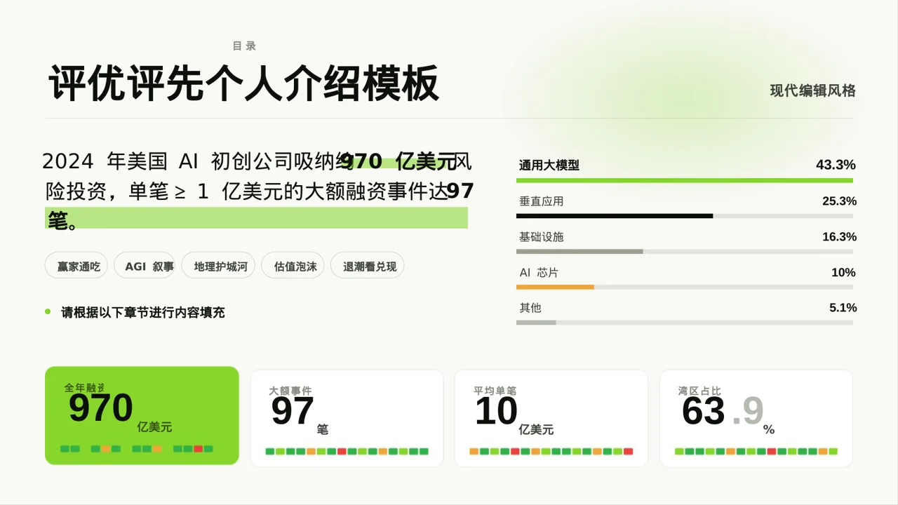 现代编辑风评优评先个人介绍模板 第2页预览