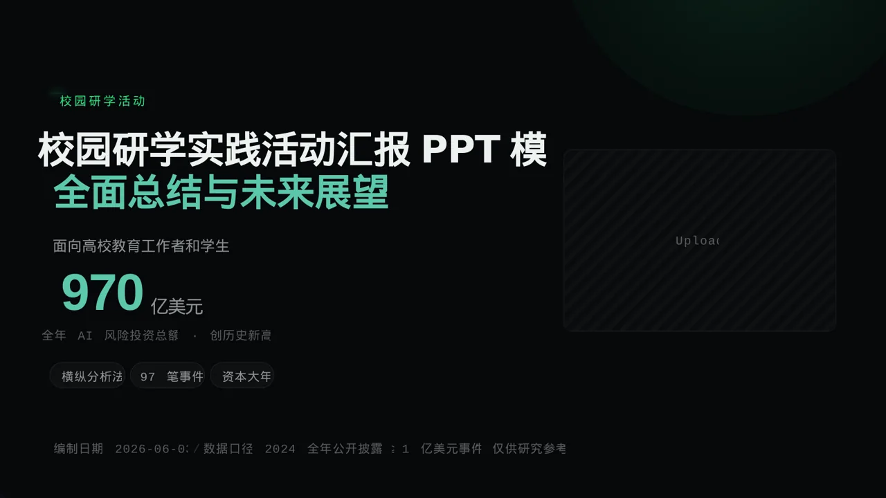 校园研学实践活动汇报PPT模板