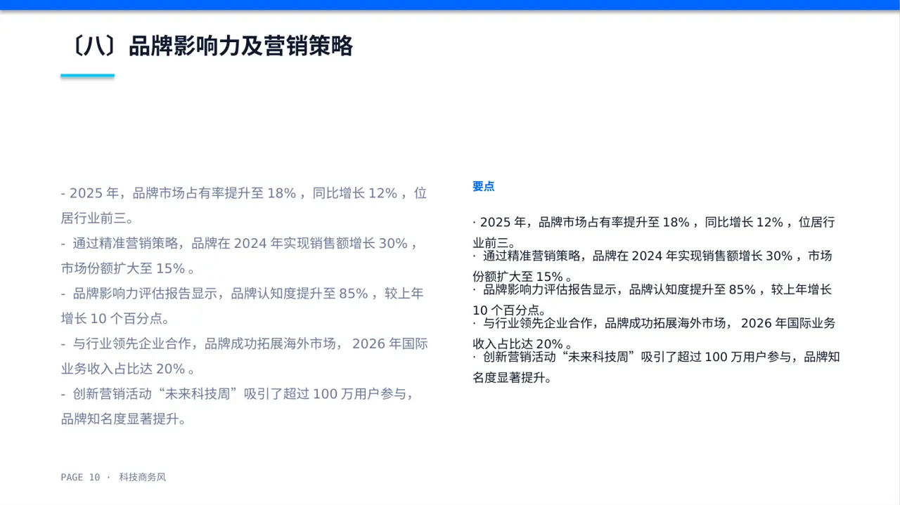 行业地位介绍展示文稿 PPT模板 第10页预览