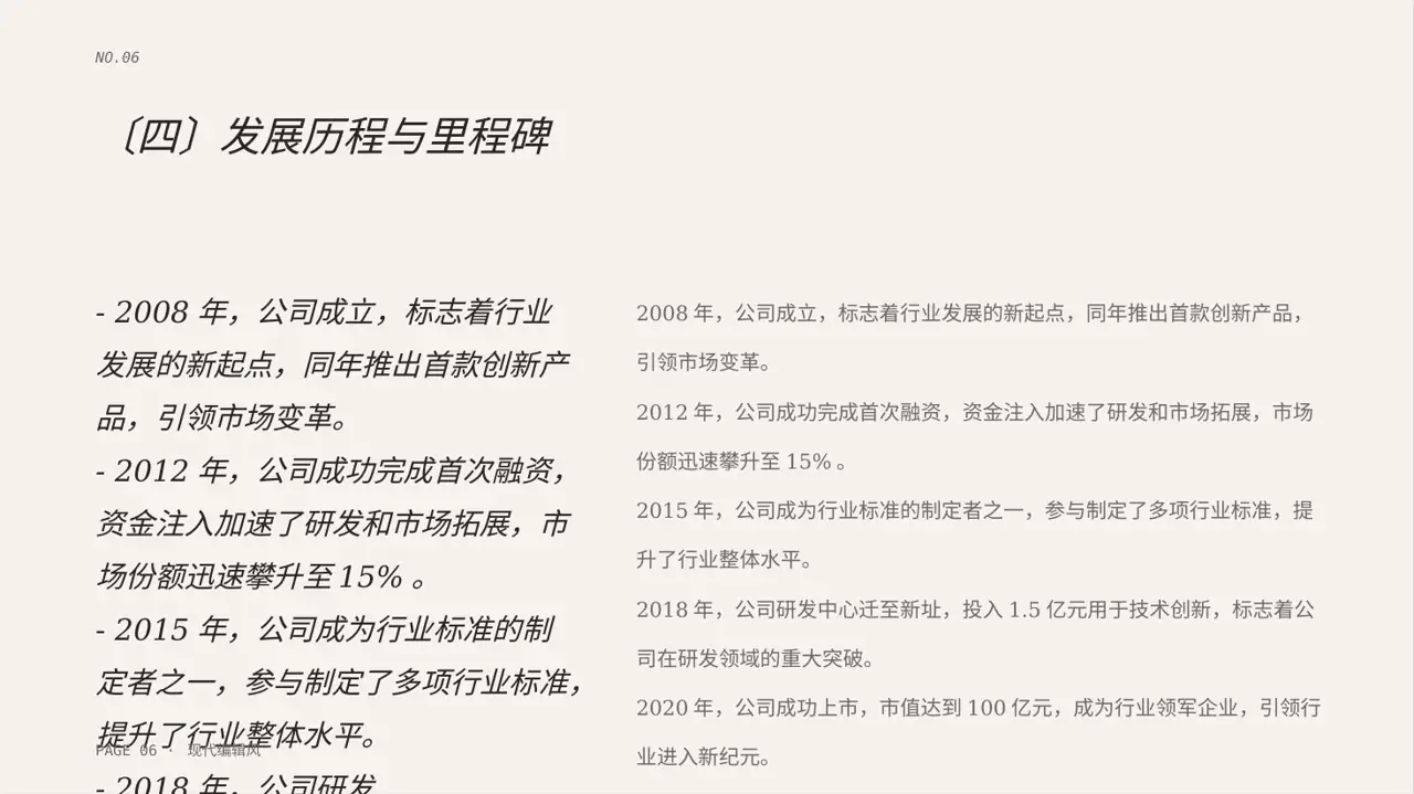 行业地位介绍展示文稿 PPT模板 第6页预览