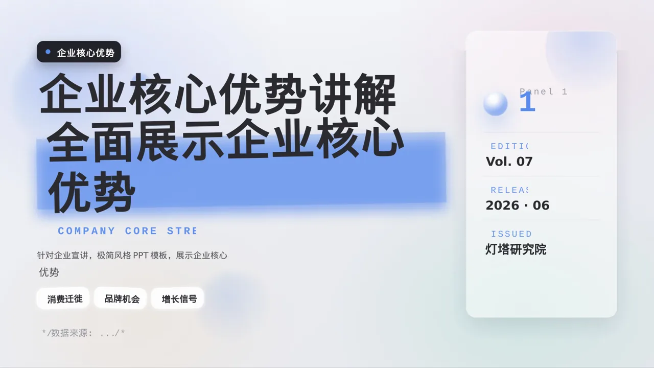 企业核心优势讲解 PPT模板
