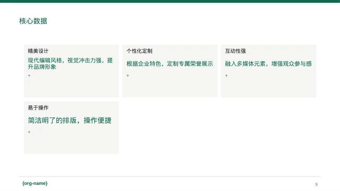 企业荣誉资质展示 PPT模板 第9页预览