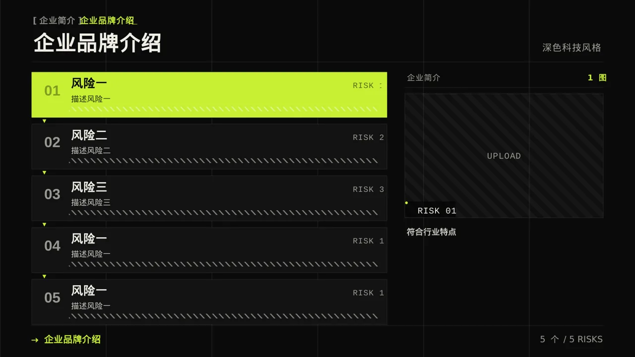 企业完整版品牌介绍PPT模板 第5页预览