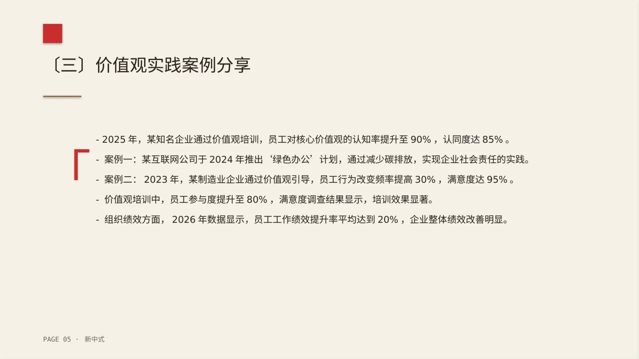 企业价值观学习文稿 PPT模板 第5页预览
