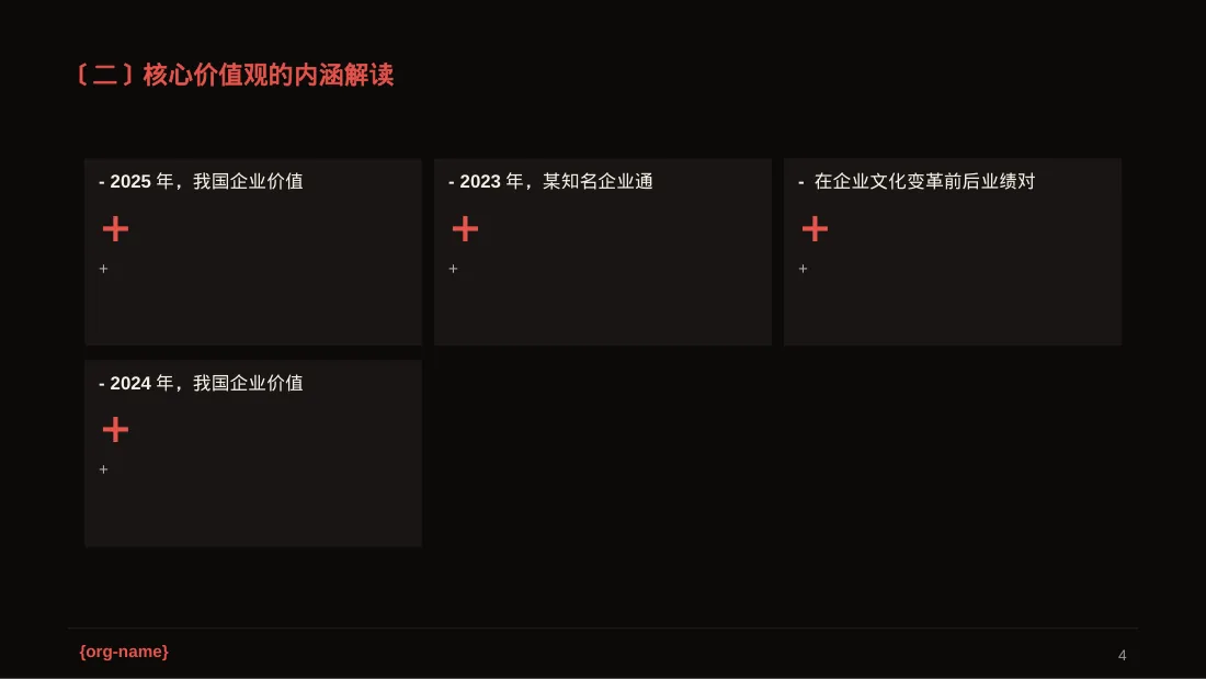 企业价值观学习文稿 PPT模板 第4页预览