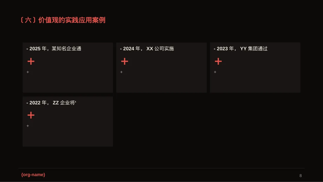 企业价值观学习文稿 PPT模板 第8页预览